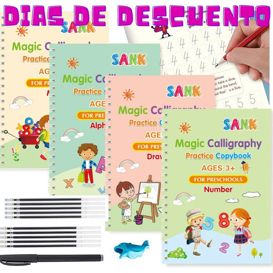 Libro Mágico de Caligrafía x4 + REGALO
