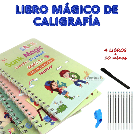Libro Mágico de Caligrafía x4 + REGALO
