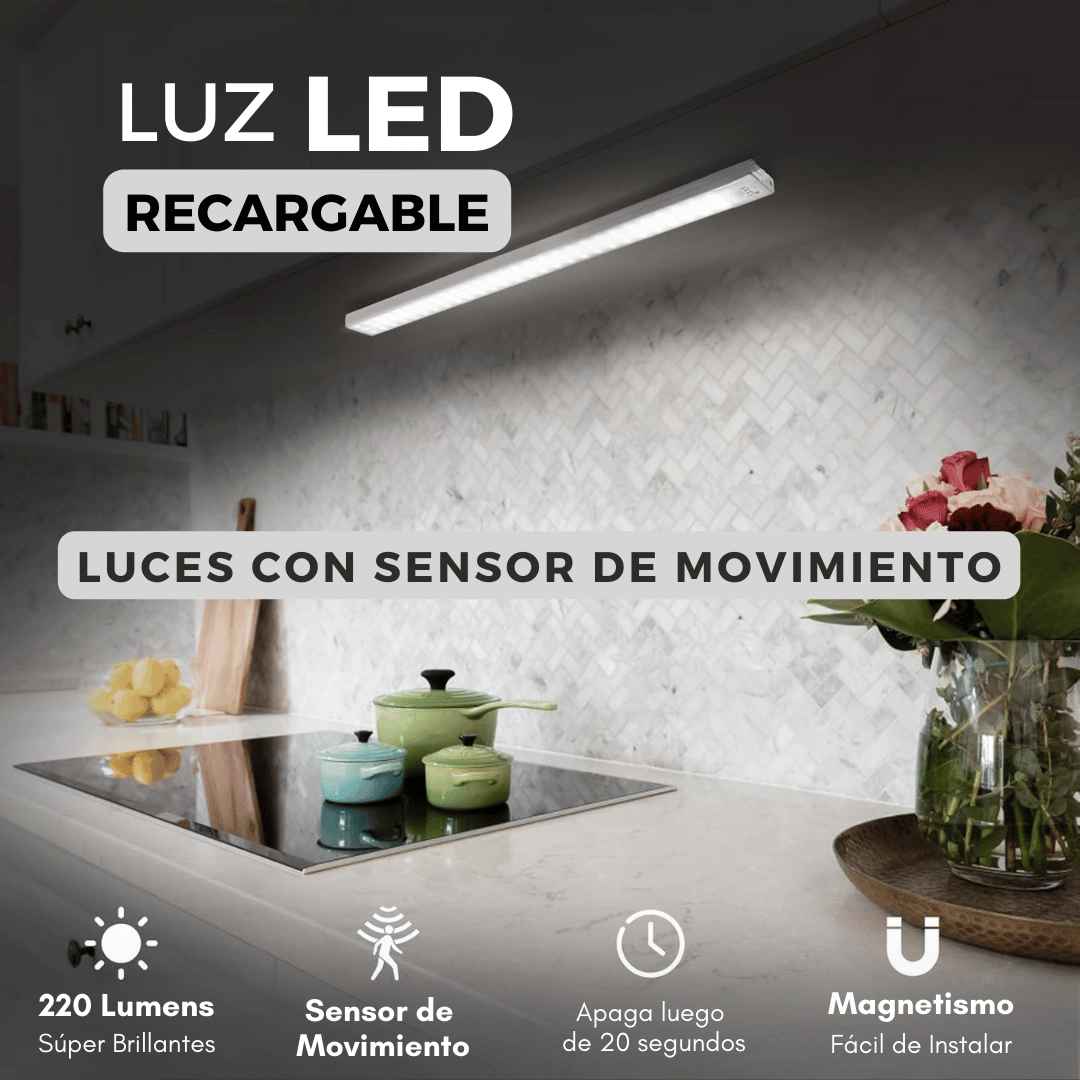 Luz LED con Sensor de Apagado PAGA 1 LLEVA 2 + Regalo🎁