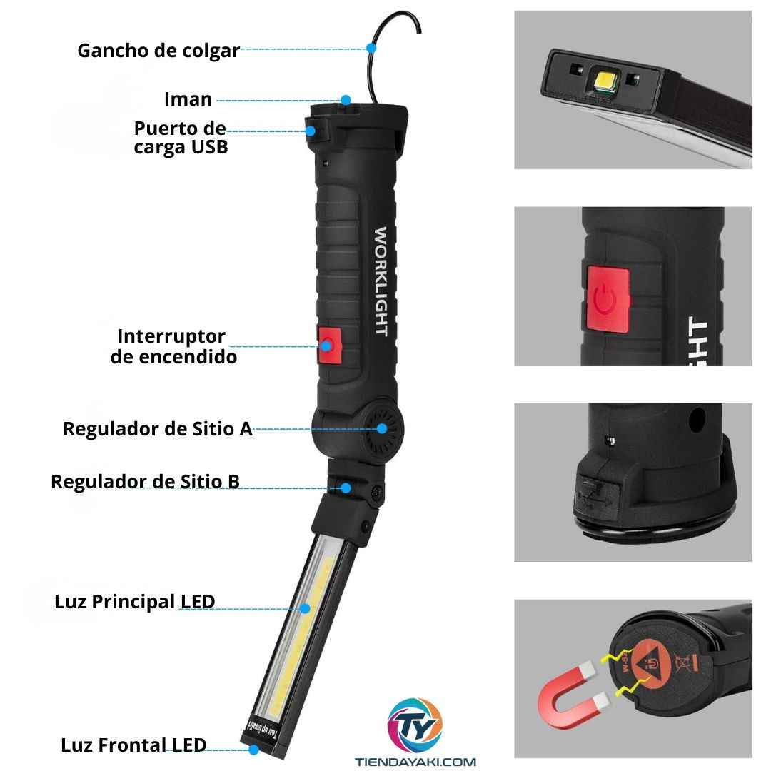 Linterna Magnética COB 360°, La Herramienta que le Faltaba a tu Taller
